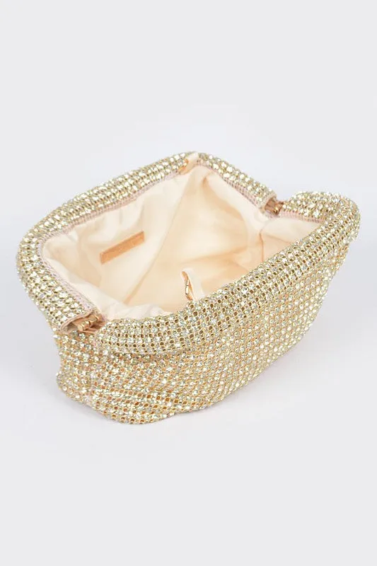 TEEK - Oversize Rhinestone Convertible Soft Clutch Bag