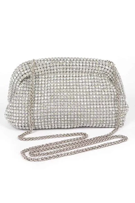 TEEK - Oversize Rhinestone Convertible Soft Clutch Bag