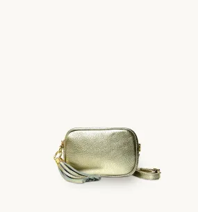 The Mini Tassel Gold Leather Phone Bag