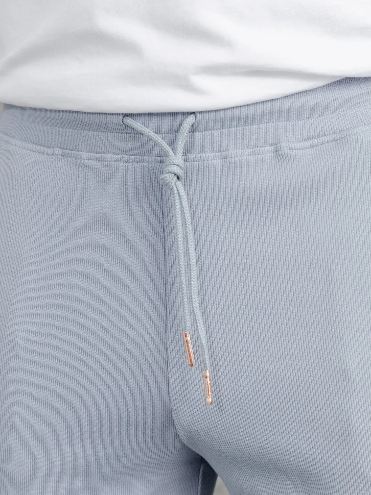 The Ribbed Shorts - Sky Blue