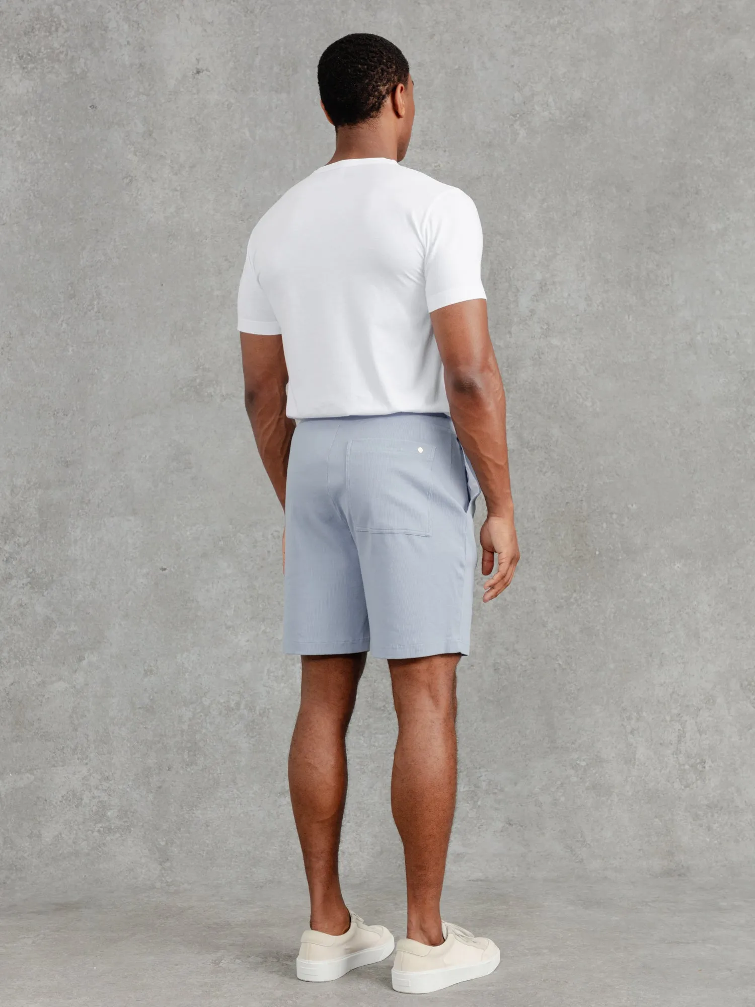 The Ribbed Shorts - Sky Blue