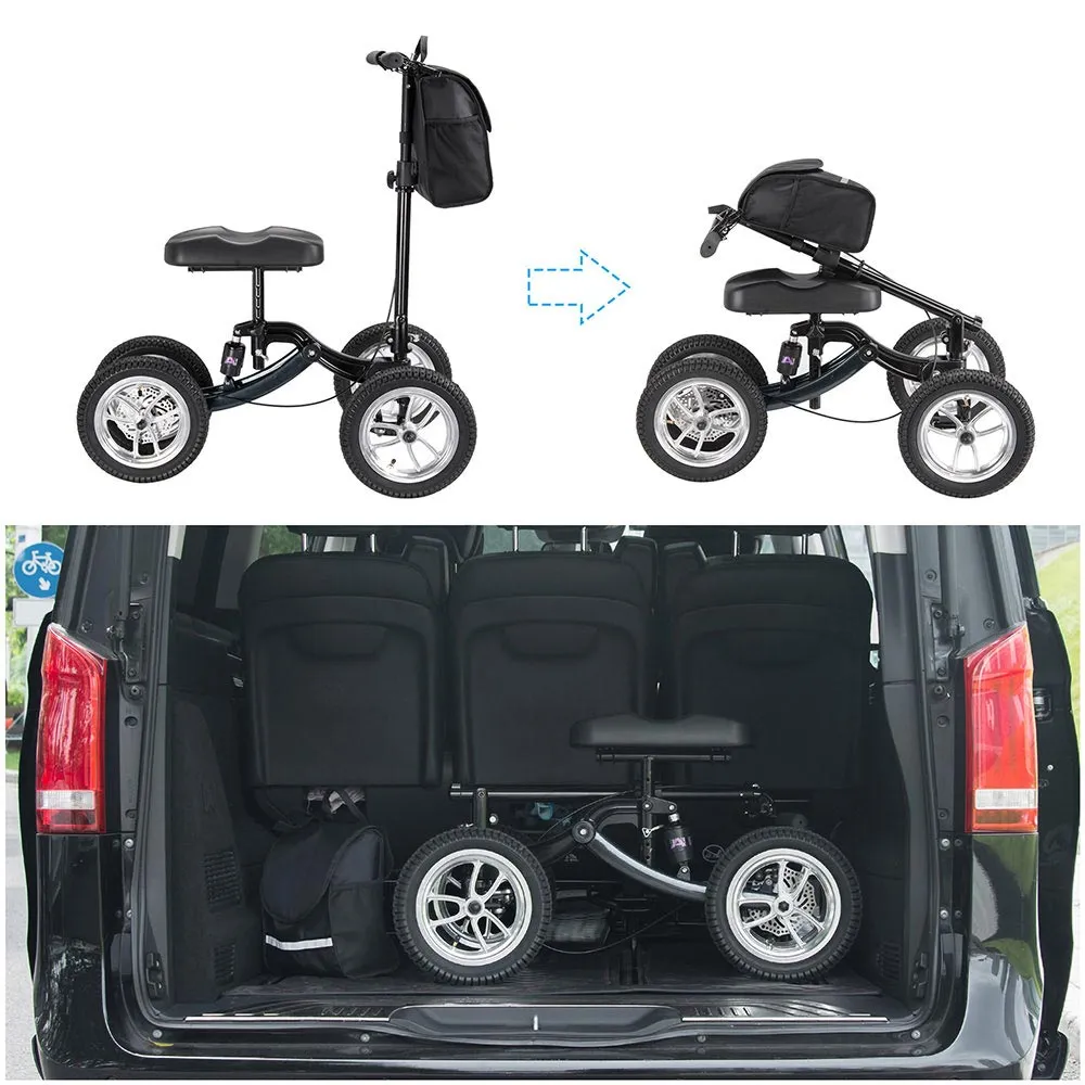 TheLAShop All Terrain Knee Walker Scooter Suspension Brake Basket