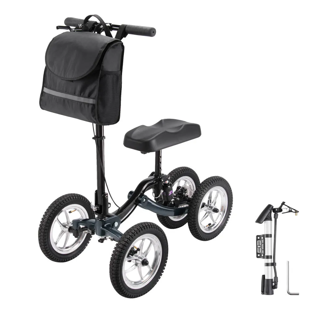 TheLAShop All Terrain Knee Walker Scooter Suspension Brake Basket