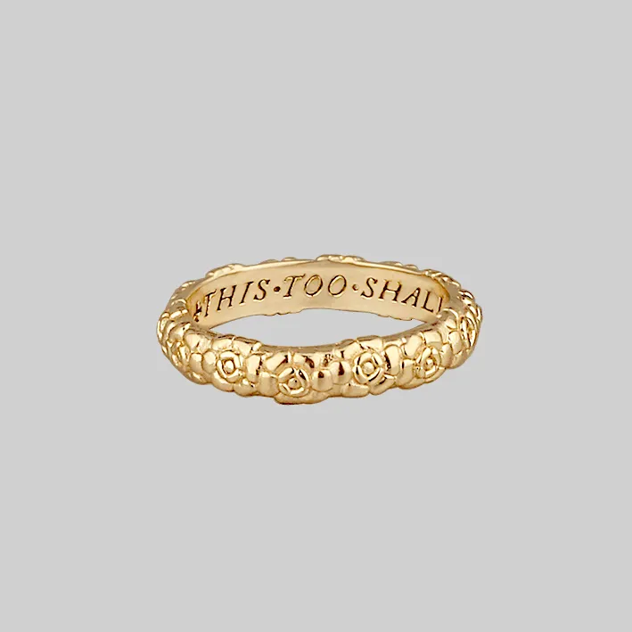 This Too Shall Pass Posie Ring - Gold