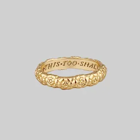 This Too Shall Pass Posie Ring - Gold