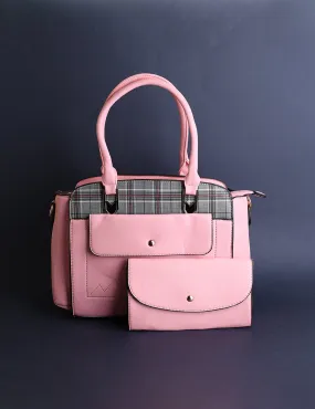 Two-Tone Plaid Handbag