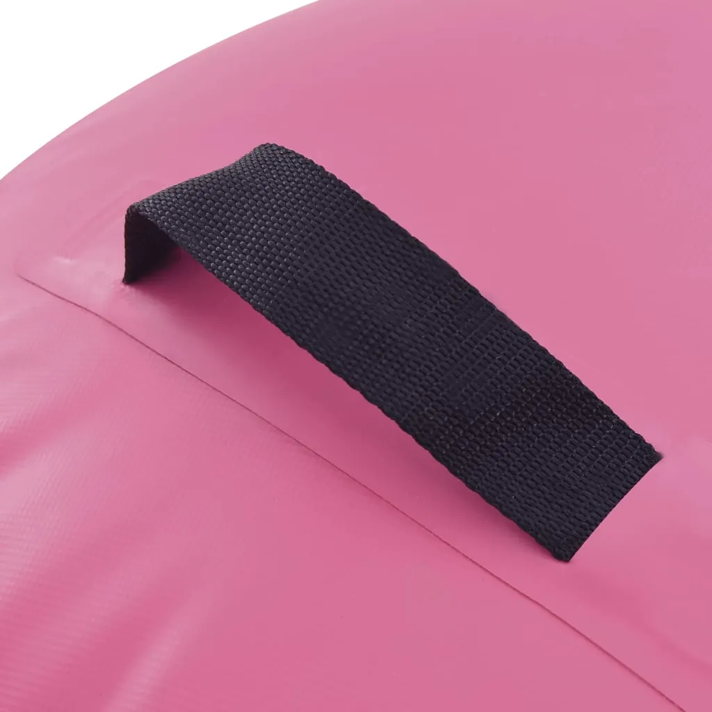 vidaXL Inflatable Gymnastic Roll with Pump 100x60 cm PVC Pink