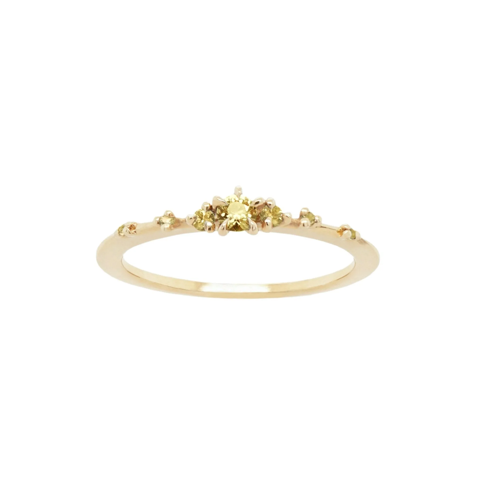 Yellow Sapphire Water Lily Ring